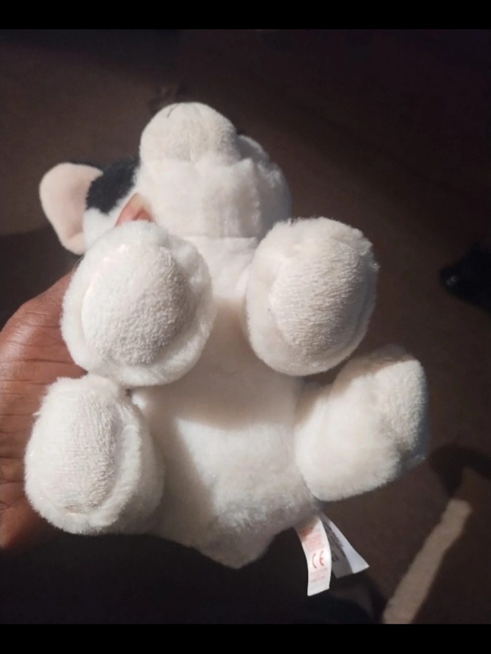 Ty White & Black Plush Dog Toy with Beige Snout - Picture 6 of 7